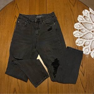 Wild Fable Black straight leg Distressed Jeans Denim Size 00